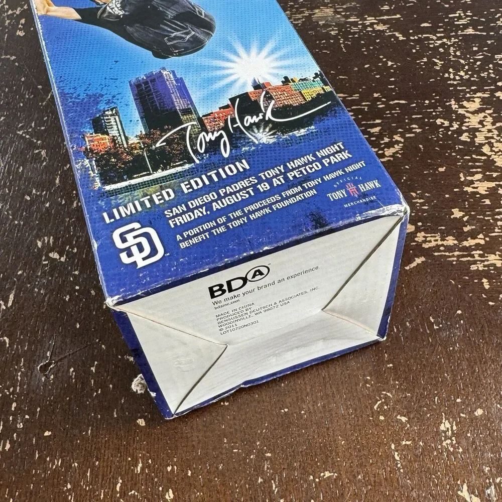 San Diego Padres Tony Hawk Night Bobblehead REPAIRED With Original Case & Insert